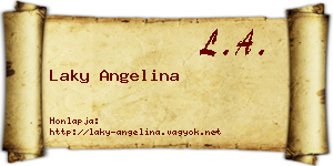Laky Angelina névjegykártya